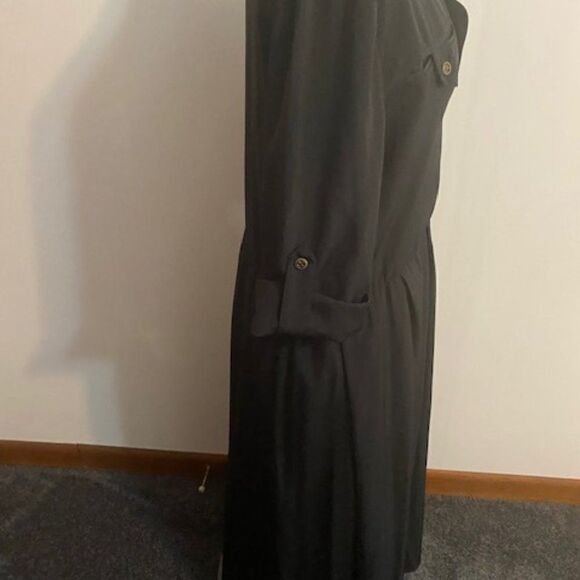 Ms. Chaus Black Wrap Front Bodice maxi dress, size 10 - Picture 4 of 5